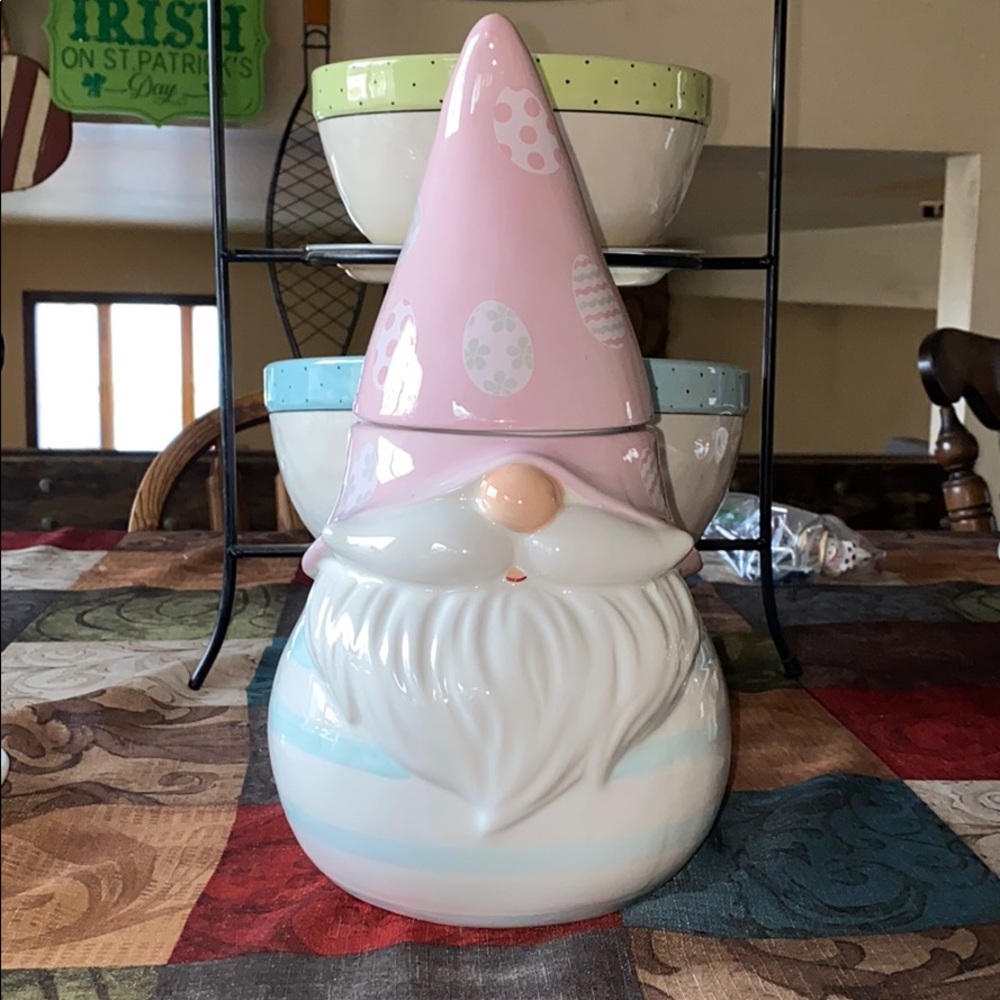 Gnome Easter canister large-size🐣pretty pastels🐰